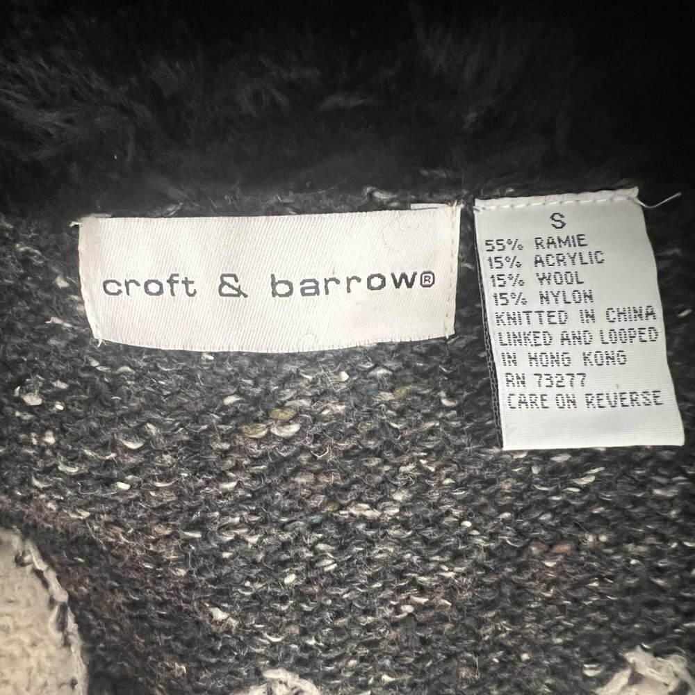Vintage Croft & Barrow Women's Holiday, Snowflake Ski sweater, Size Small - Picture 5 of 7